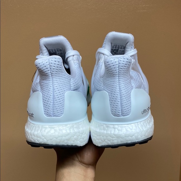 Adidas Ultra Boost 1.0 DNA Cloud White Green Running Sneakers - Picture 15 of 17